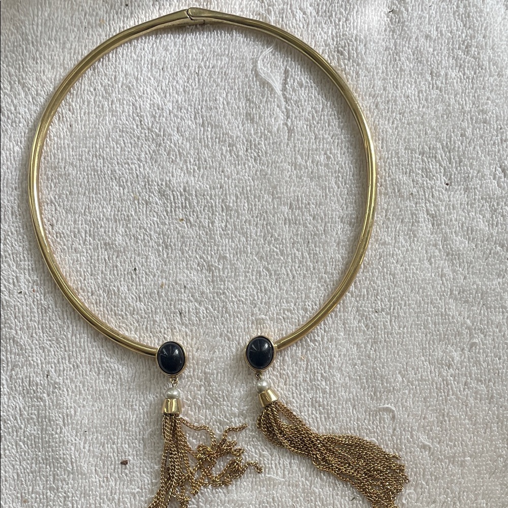 Kenneth Cole Reaction Gold Necklace with Black Accents